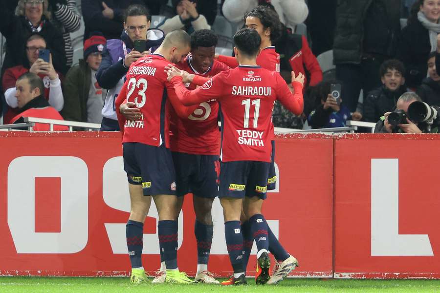 Les Lillois face à Brest vendredi dernier.
