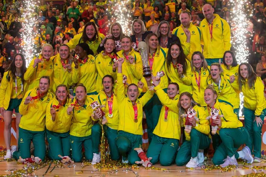 Australia celebrate their win