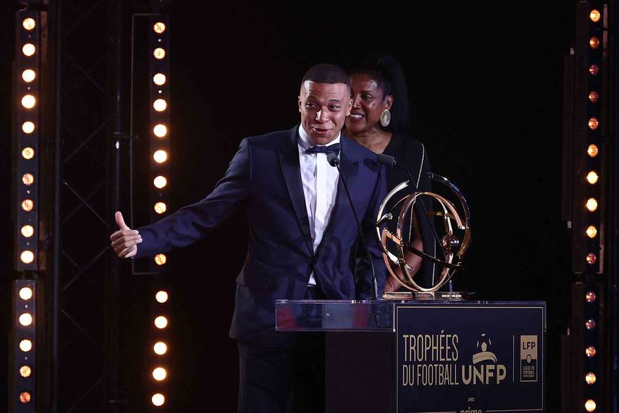 Mbappé aux trophées UNFP au mois de mai dernier.
