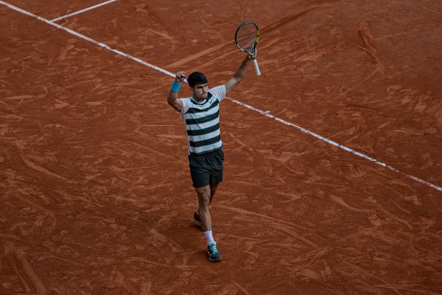 Carlos Alcaraz em junho passado Carlos Alcaraz em junho passado