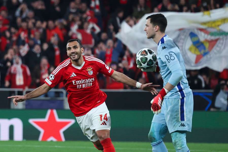 Pavlidis celebrates a goal