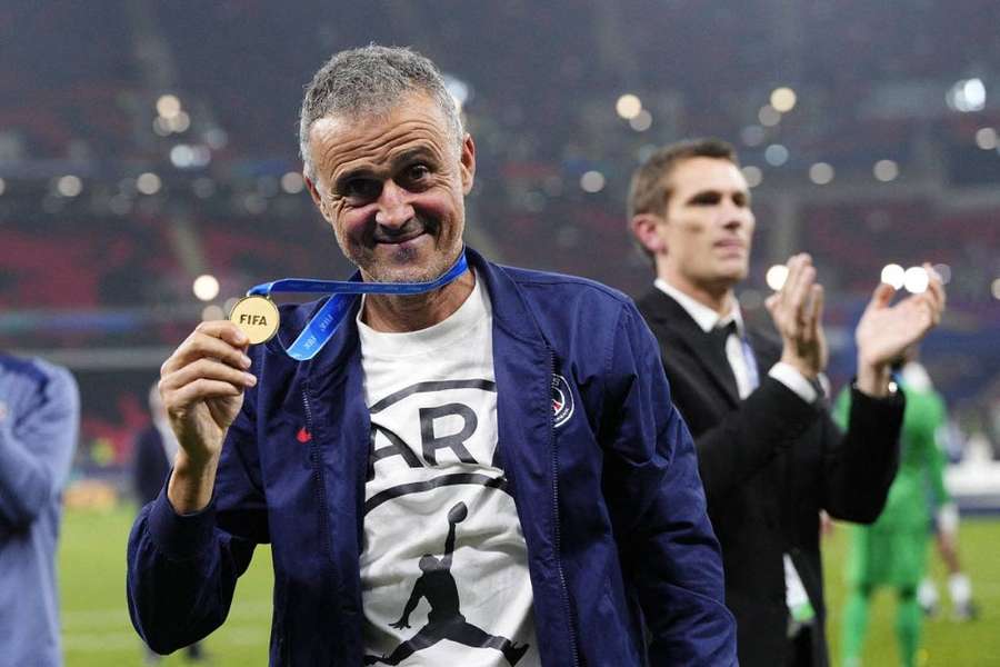 Luis Enrique après le sacre ce mercredi soir. Luis Enrique après le sacre ce mercredi soir.