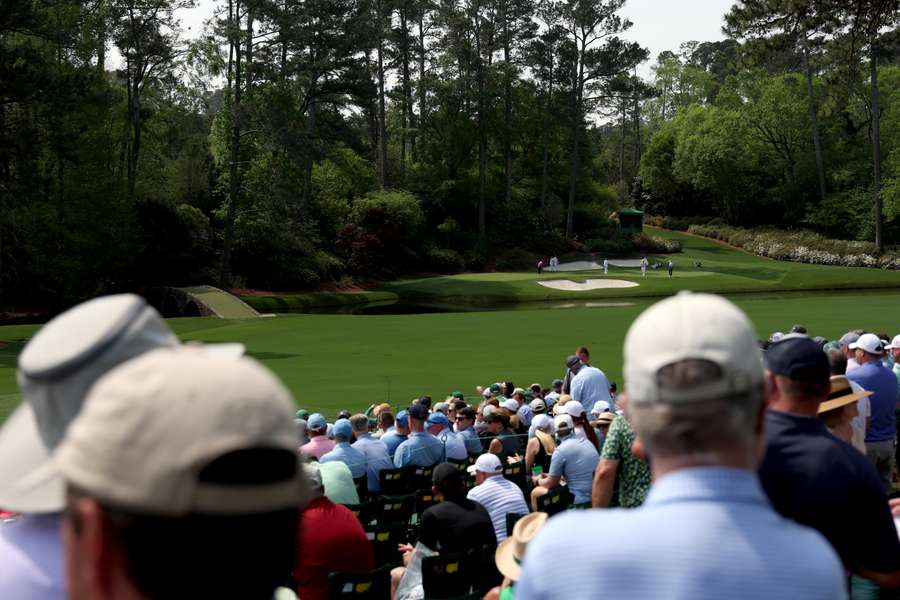 A general view of the 12th green during the first round