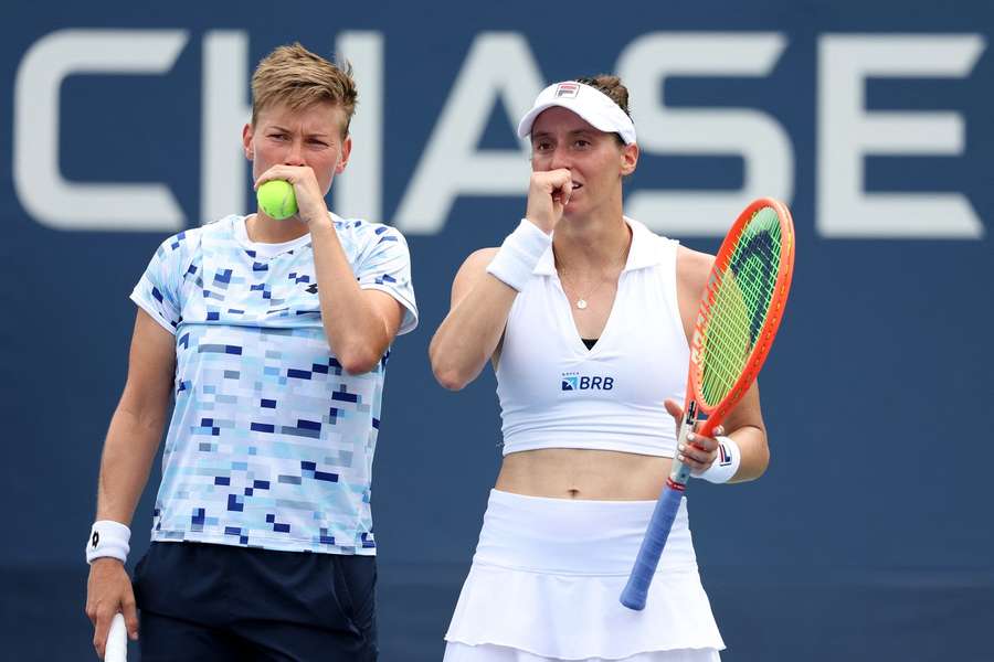 Schuurs en Stefani tijdens de US Open van dit jaar