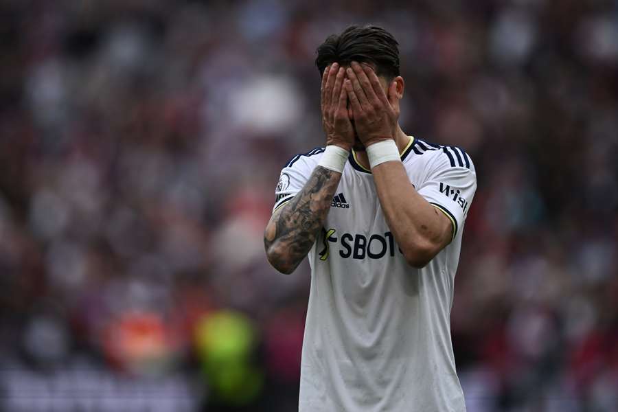 Leeds United's German defender Robin Koch reacts after the English Premier League football match between West Ham United and Leeds United