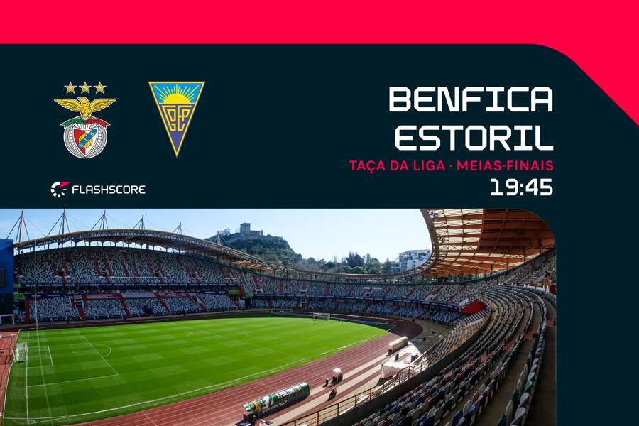 Benfica e Estoril medem forças em Leiria