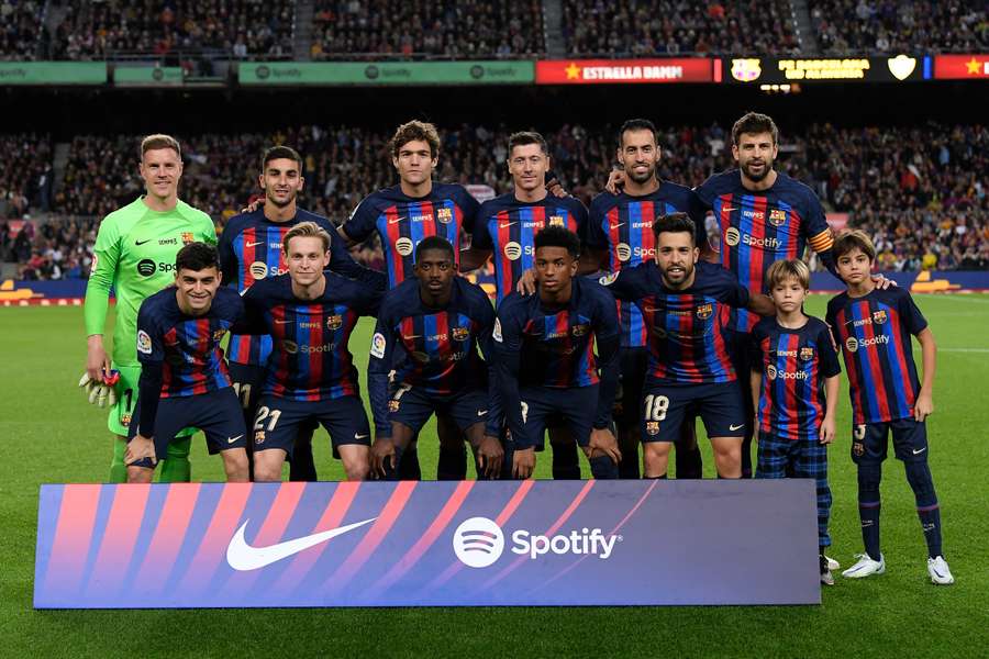 Un once del Barça de esta temporada con Jordi Alba, Busquets y Piqué