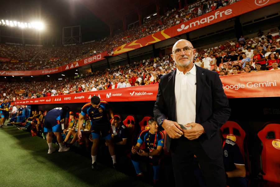 De la Fuente, antes de comenzar el España-Croacia en Sevilla De la Fuente, antes de comenzar el España-Croacia en Sevilla