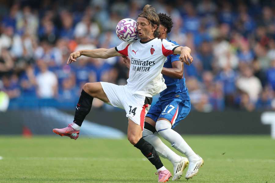 Luka Modric durante l'amichevole contro il Chelsea.