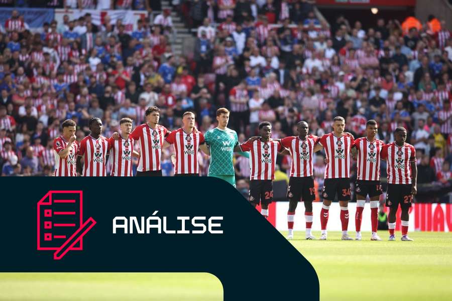 Jogadores do Sunderland antes do jogo contra o West Ham United