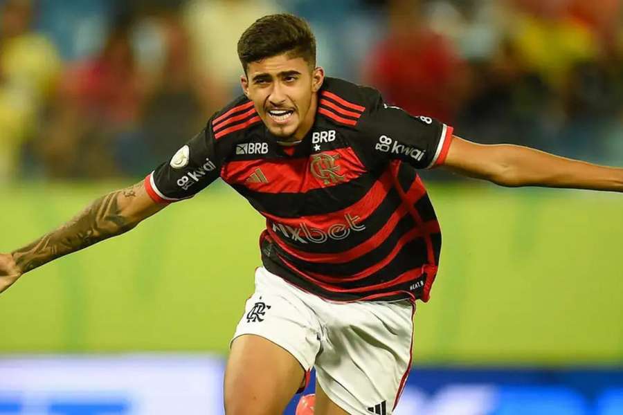 Guilherme Gomes festeja pelo Flamengo Guilherme Gomes festeja pelo Flamengo