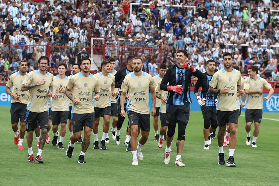 Argentina, en el partidillo contra la sub-20.
