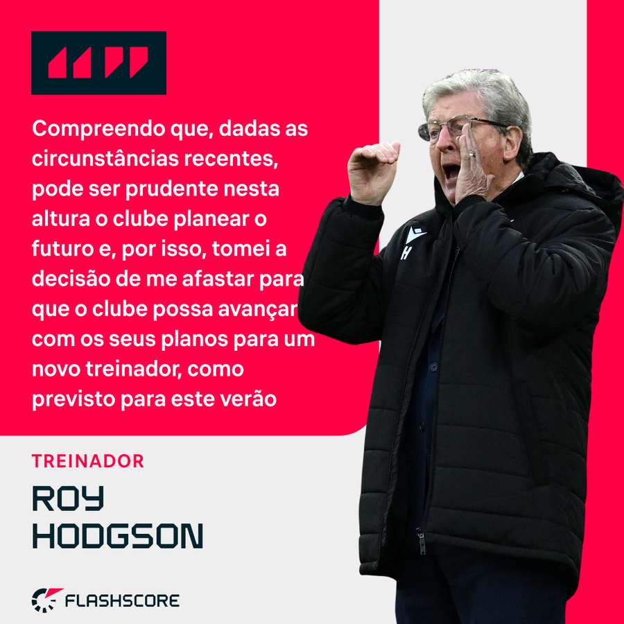 Declaração de Roy Hodgson sobre a sua saída