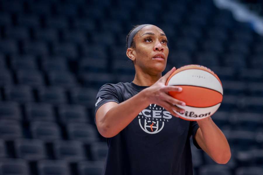 A'ja Wilson avec Las Vegas. A'ja Wilson avec Las Vegas.
