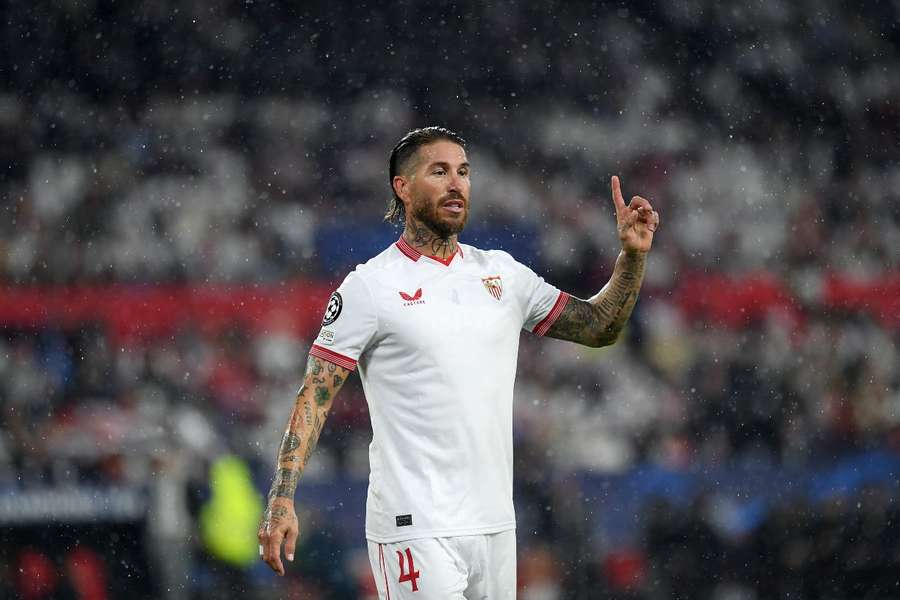 Sergio Ramos, en un lance del partido