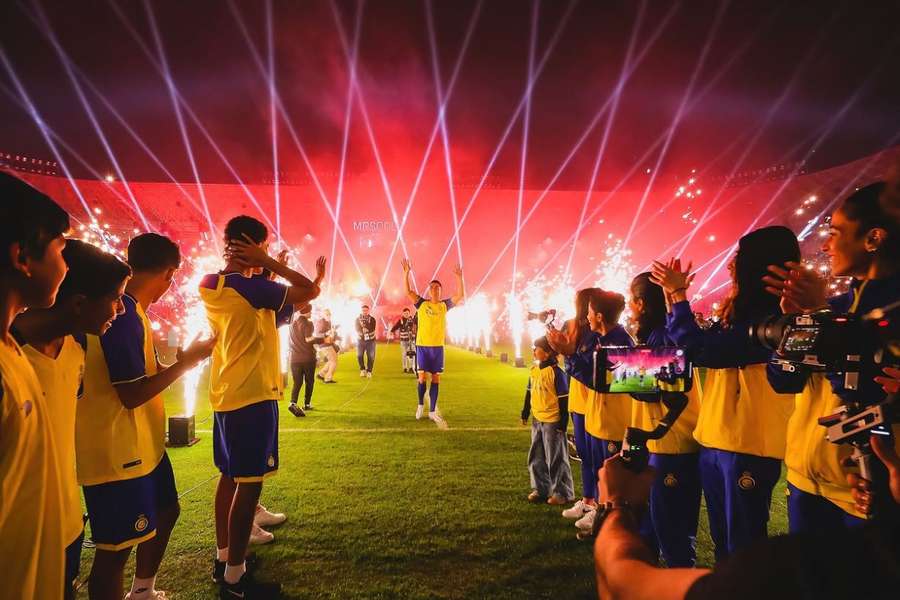  Ronaldo la prezentarea la Al NAssr