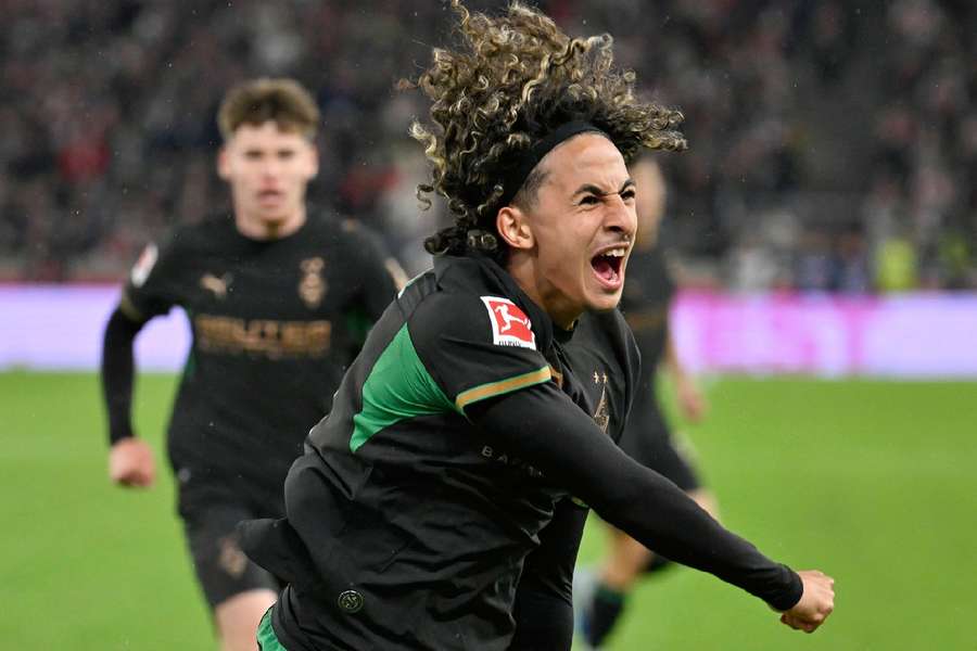Shuto Machino celebrates goal Shuto Machino celebrates goal