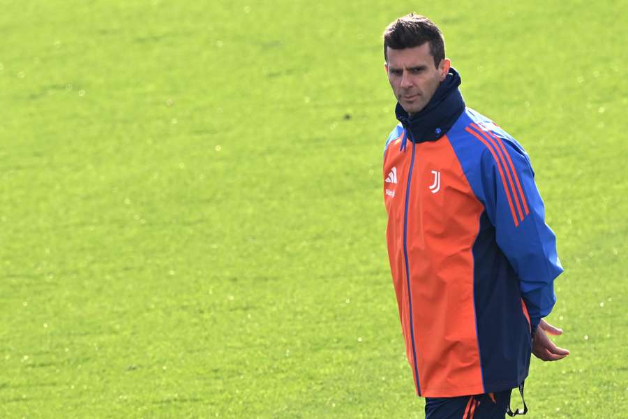 Thiago Motta in Juventus training ahead of match against Benfica.