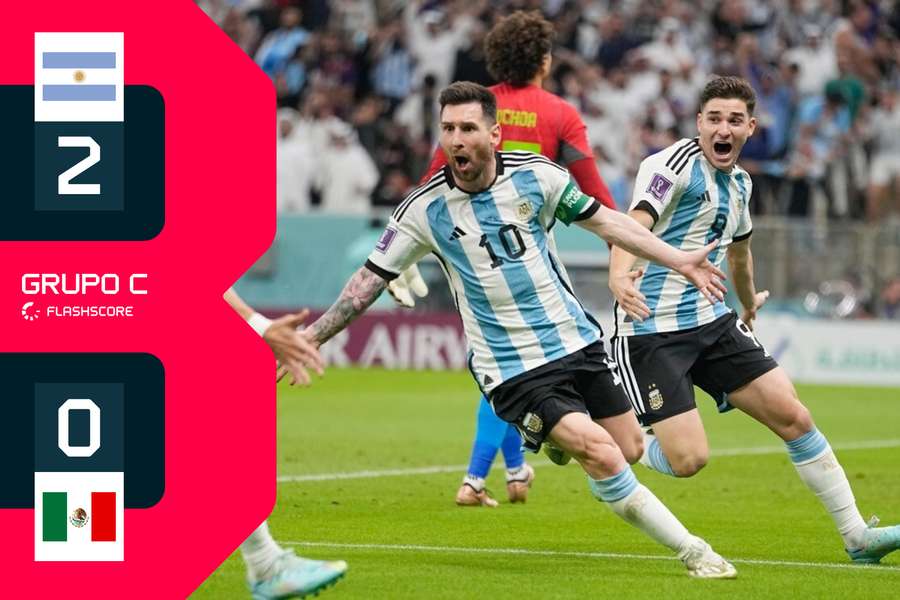 Argentina bate o México com gol de Messi e respira na Copa