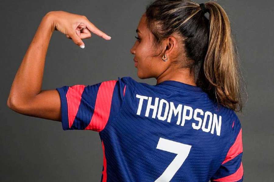 Thompson, uma das jovens promessas do futebol feminino norte-americano