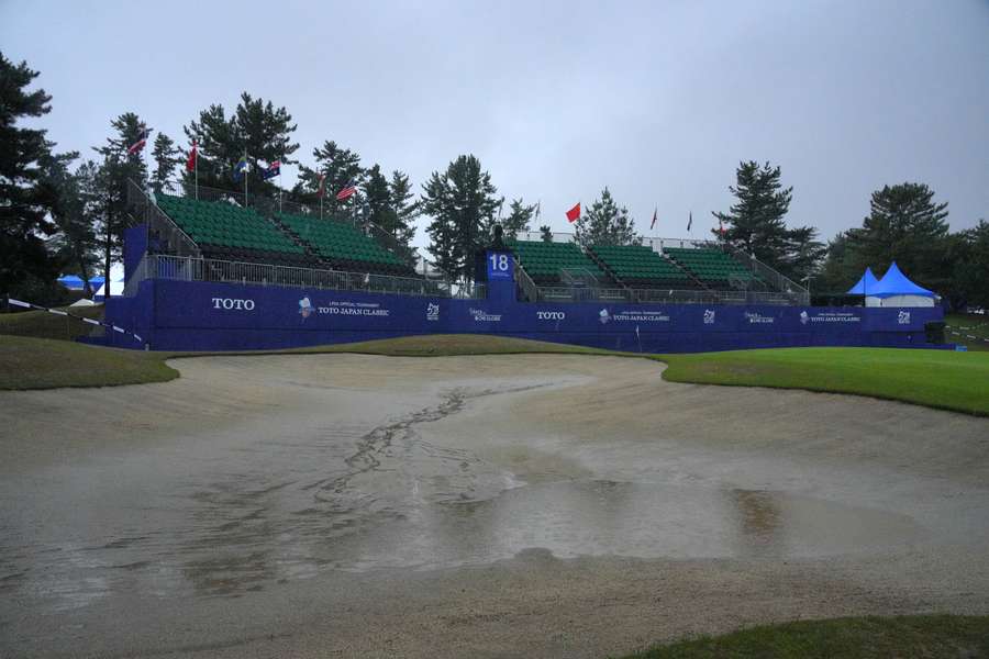 A general view of the 18th green at the Japan Classic