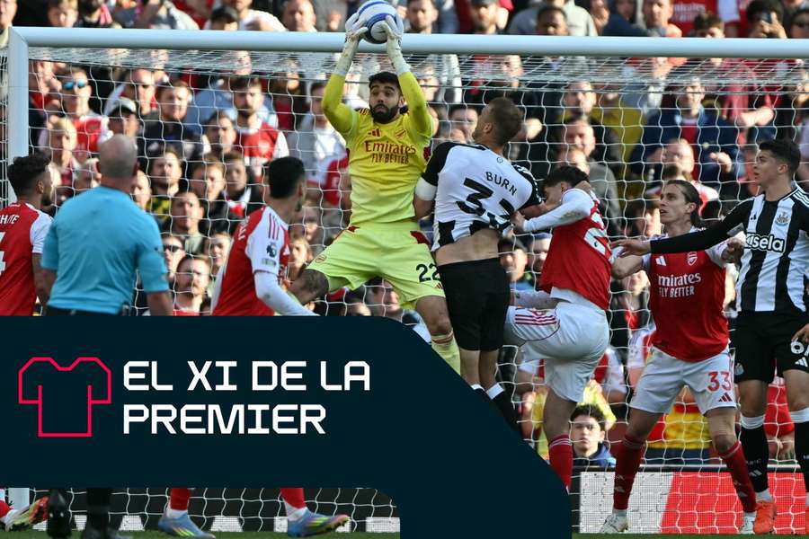 Raya, en acción con el Arsenal. Raya, en acción con el Arsenal.