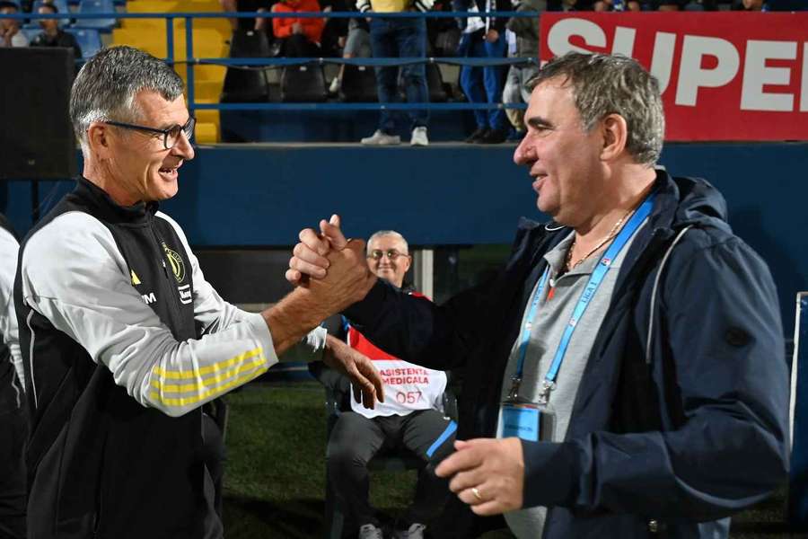 Ioan Ovidiu Sabău și Gheorghe Hagi Ioan Ovidiu Sabău și Gheorghe Hagi