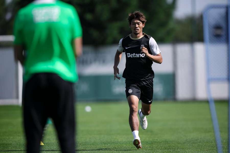 Morita no treino do Sporting