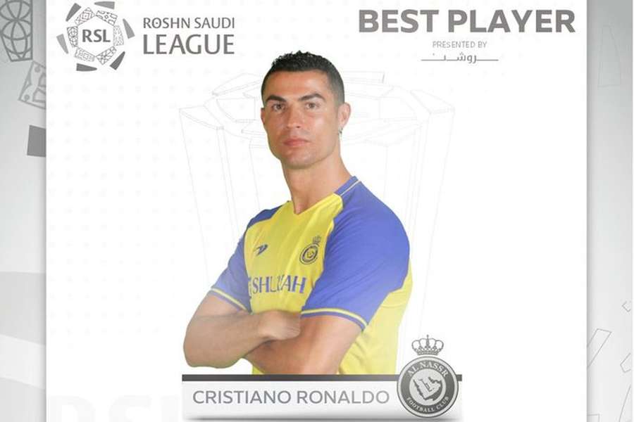Cristiano Ronaldo é o melhor de fevereiro na Liga Saudita