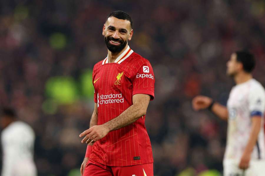 Mohamed Salah împotriva lui Lille pe 21 ianuarie.