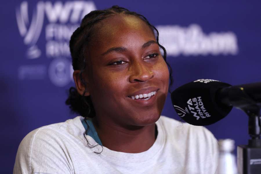 Coco Gauff à Riyad vendredi.