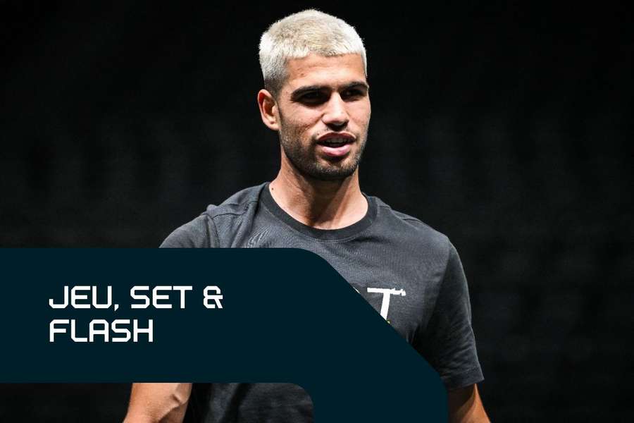 Début de tournoi pour Carlos Alcaraz. Début de tournoi pour Carlos Alcaraz.