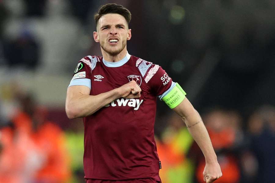 Declan Rice has scored three goals in all competitions this season for the Hammers