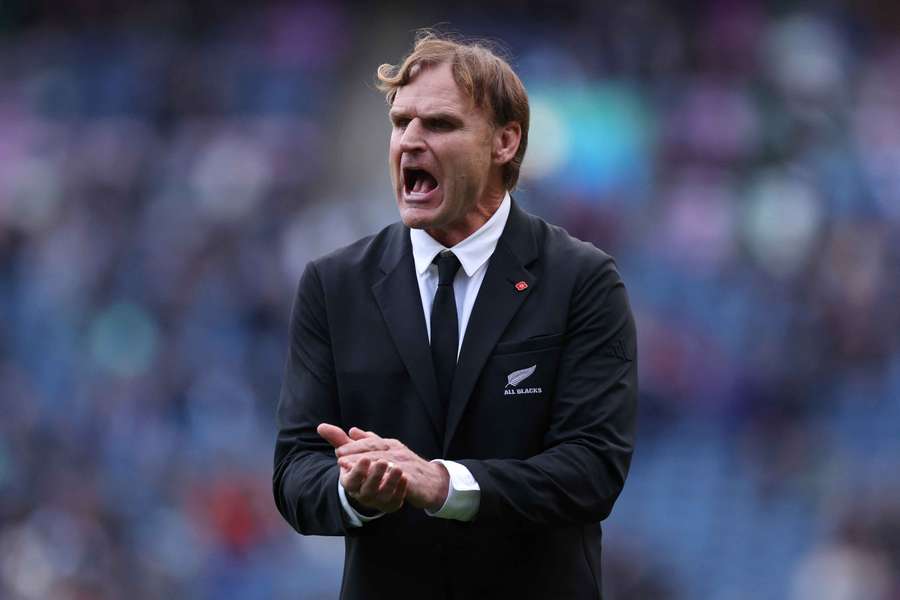 Scott Robertson encourages his players prior to the start of their win over Scotland. Scott Robertson encourages his players prior to the start of their win over Scotland.