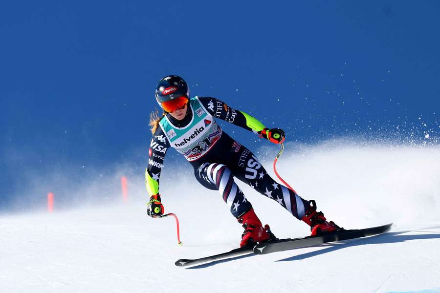 Mikaela Shiffrin in action Mikaela Shiffrin in action