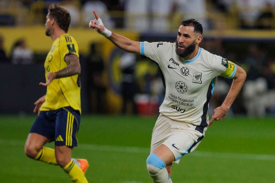 Benzema abriu o placar em clássico saudita Benzema abriu o placar em clássico saudita