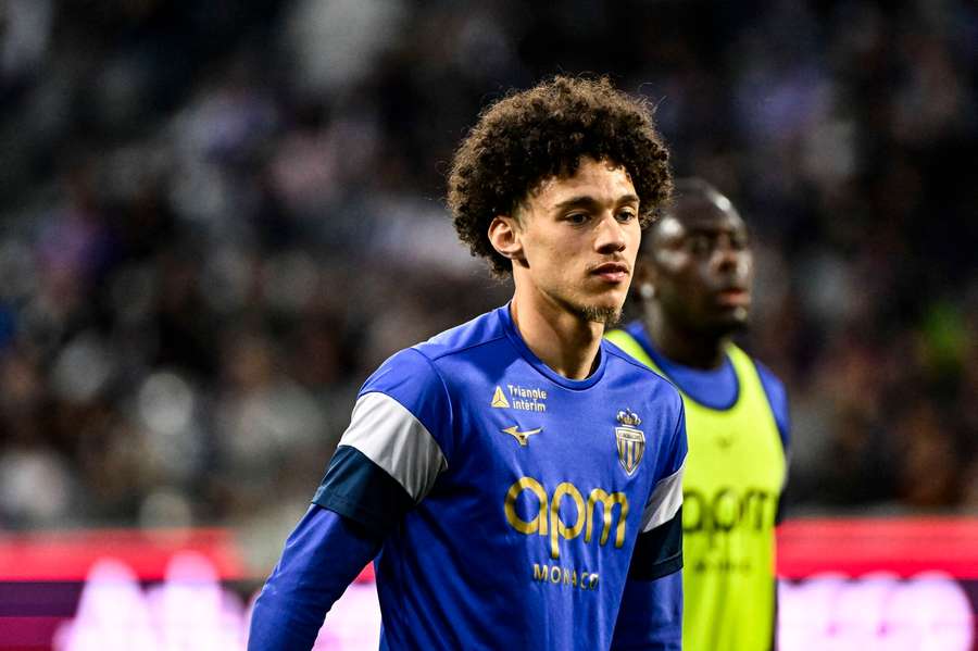 Maghnes Akliouche in action with Monaco