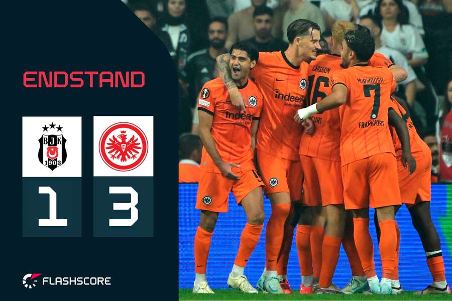 Jubel bei der Eintracht: Die Hürde Besiktas wurde erfolgreich genommen.