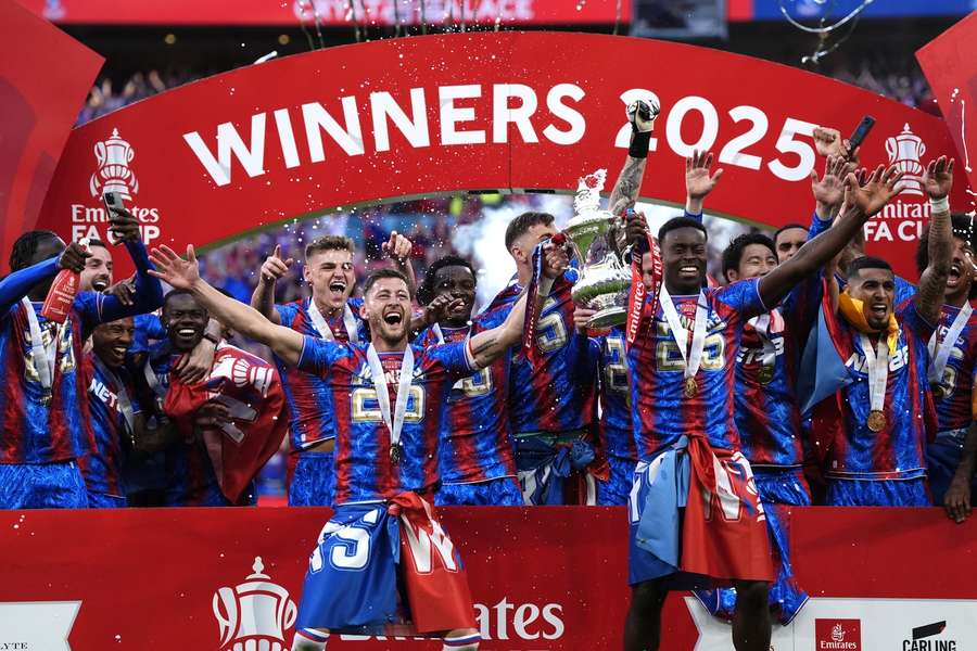 Crystal Palace celebrate winning the FA Cup Crystal Palace celebrate winning the FA Cup