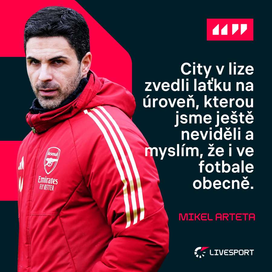 Arteta ocenil Manchester City.