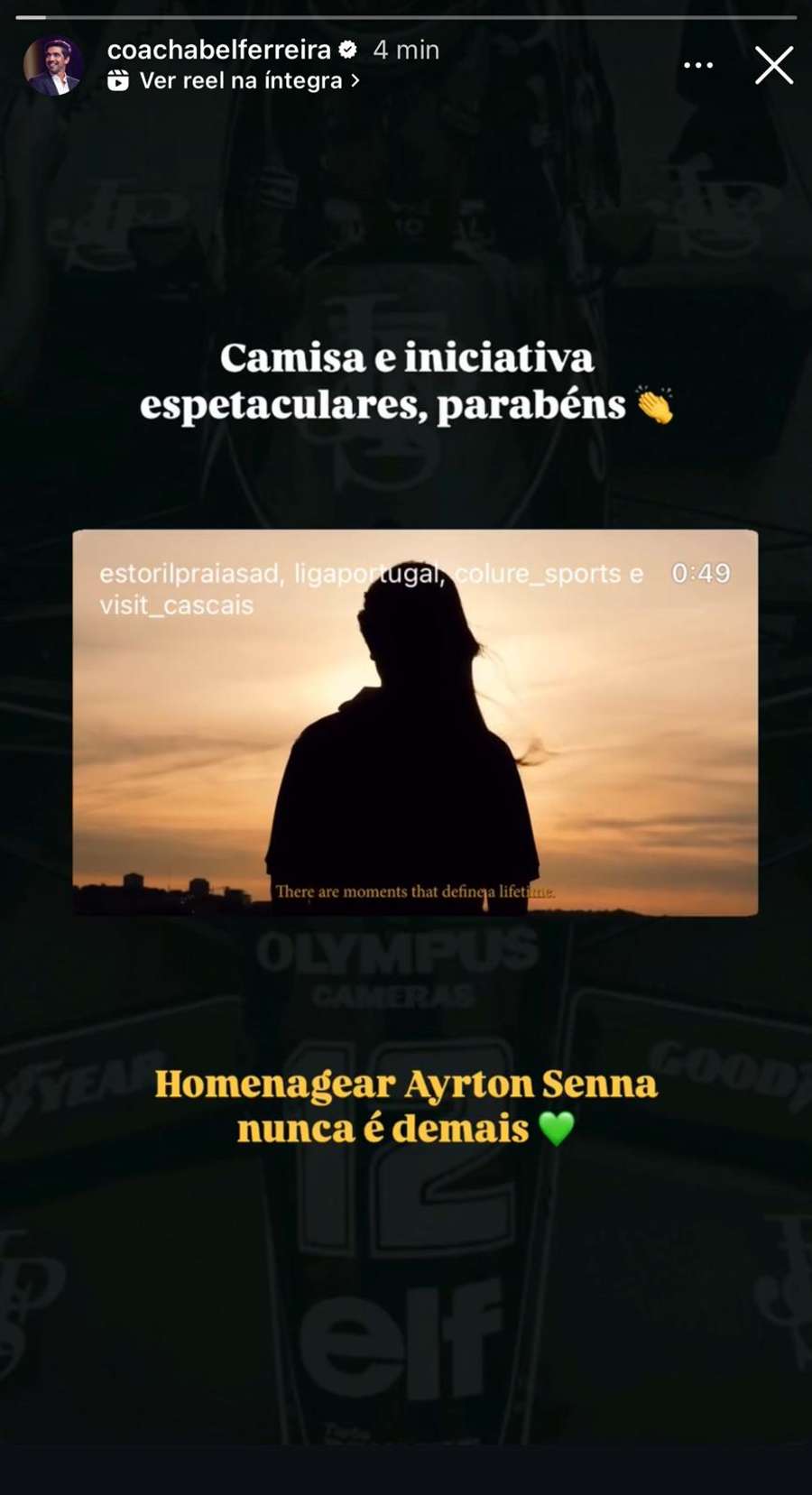 A publicação de Abel Ferreira