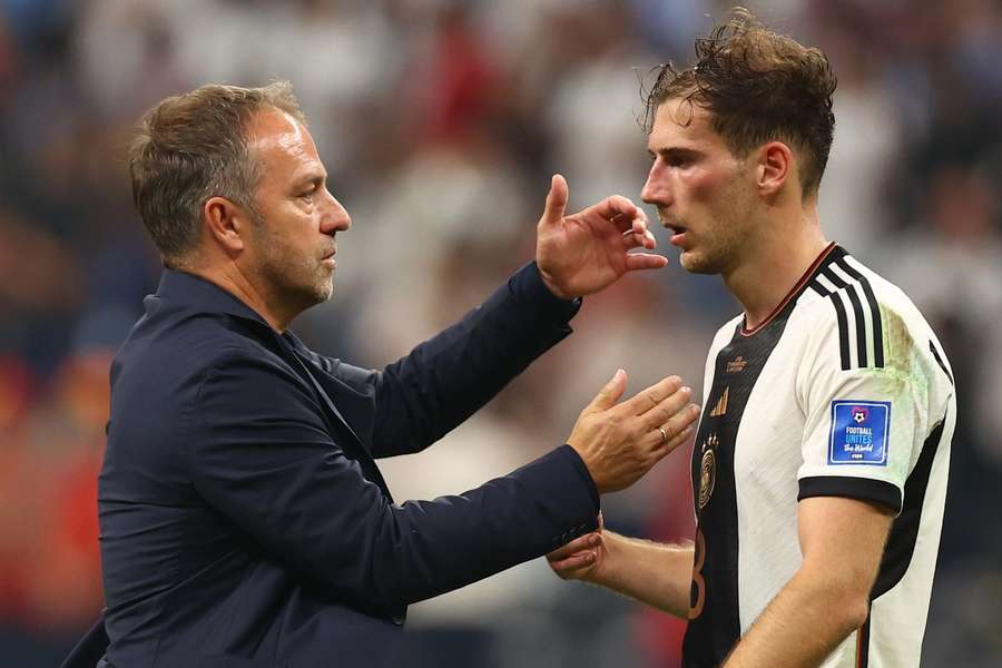 Flick (l.) betreute Goretzka auch als Coach der deutschen Nationalmannschaft Flick (l.) betreute Goretzka auch als Coach der deutschen Nationalmannschaft