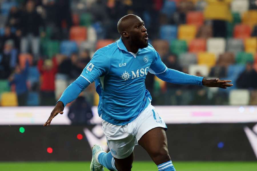 Lukaku celebrates goal