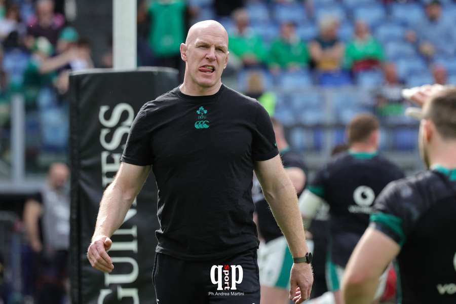Stand-in Ireland coach Paul O'Connell during the 2025 Six Nations Championship.