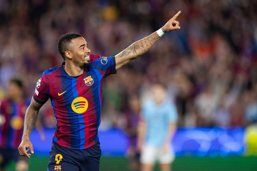 Barcelona striker Gabriel Jesus. Barcelona striker Gabriel Jesus.