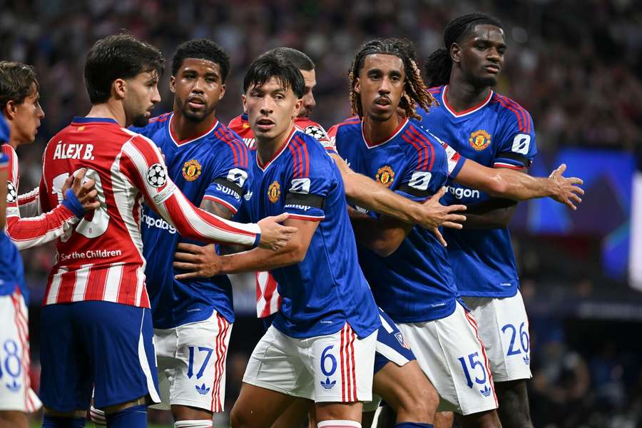 Man Utd's Lisandro Martinez during the game against Atletico Madrid Man Utd's Lisandro Martinez during the game against Atletico Madrid