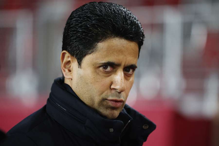 Nasser Al-Khelaïfi le 17 février en Ligue des champions.
