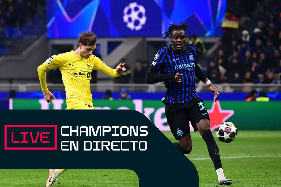 Yann Bisseck ante Hakon Evjen en el Inter-Bodo