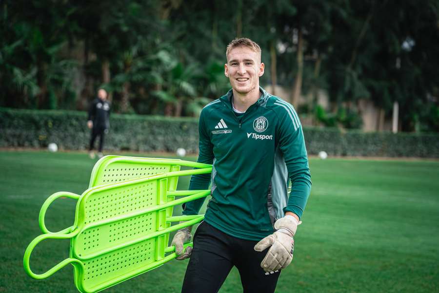 Brankář Jan Koutný na španělském soustředění.