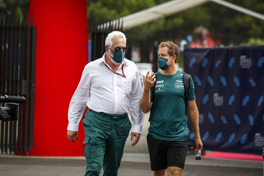 Lawrence Stroll en Sebastian Vettel